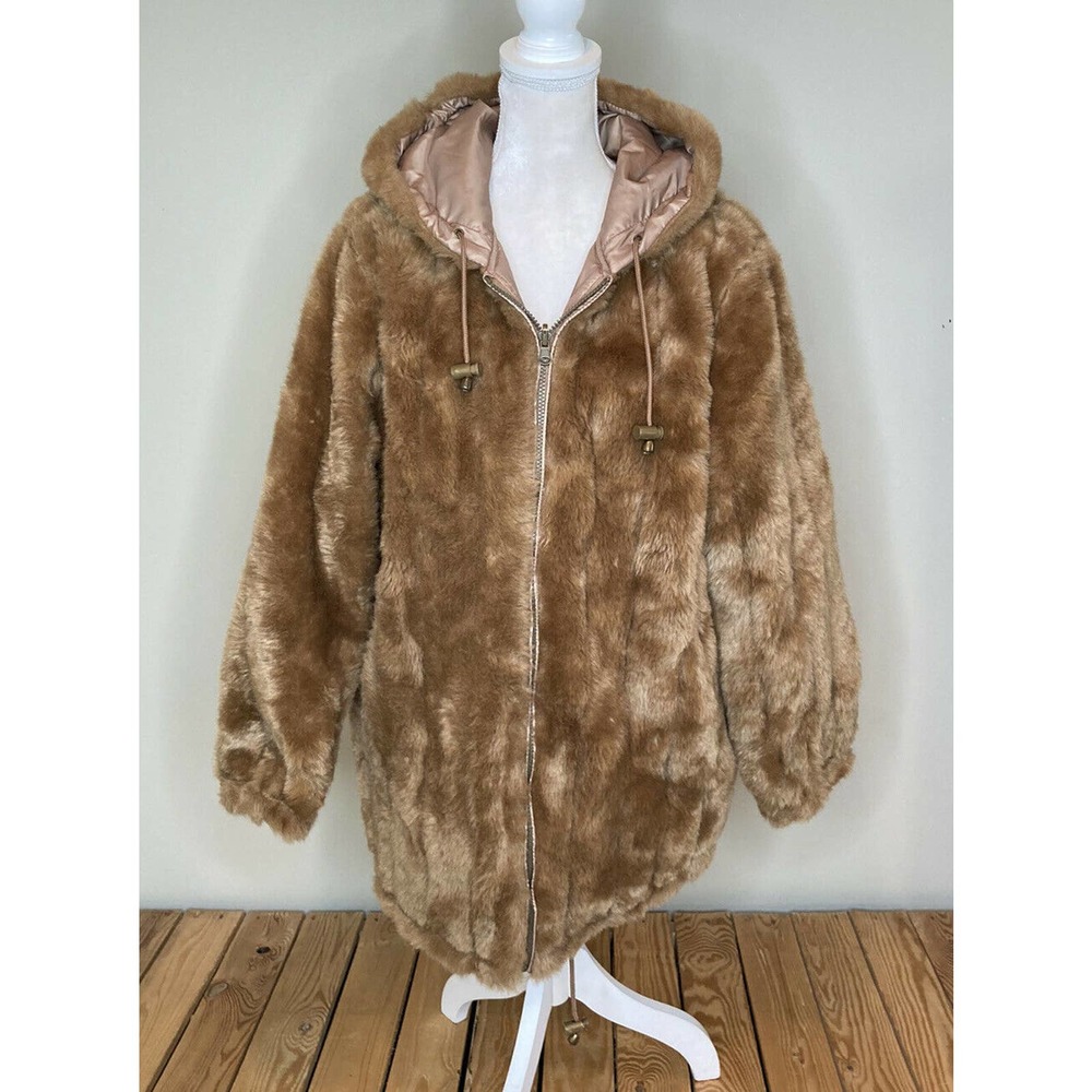 SERBIN Sport Reversible Fur Coat Teddy Jacket XL